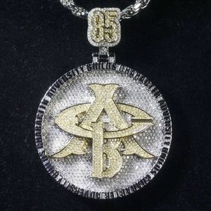 New Design Sterling Sier Gold Plated Iced Out Baguette Hip Hop Lab Grown Diamond Name Moissanite Pendant