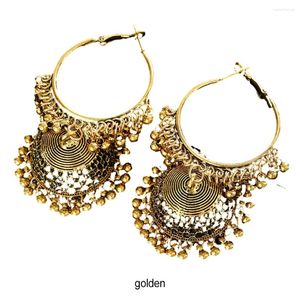 Hoop Earrings Exquisite Crafted Pearl Tassel Skin-friendly Smooth Line Jhumka Alloy Round