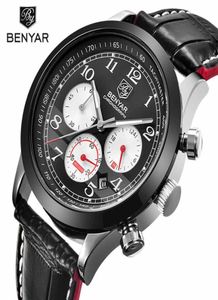 Relogio Masculino Benyar Fashion Chronograph Sport Mens Watches Top Brand Luxury Quartz Military Watch Male Erkek Kol Saati211b8767461