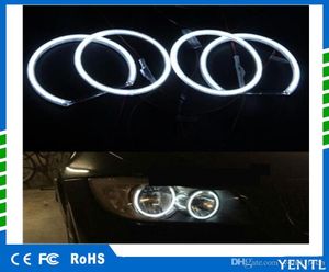 Kostenloser Versand Yentl 4 Stücke / Los LED Engel Augen Ringe hell weiße Passform für E36 E38 E39 E46 3 5 7 Serie warmes weißes LED -Auto Styling1289503