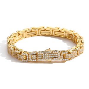 Bracelete de Hip Hop Micro Diamond Chain 3D Moda personalizada de manipula exclusiva Hip Hop S925 Pulseira