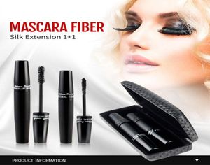 Lançamento de alta qualidade Beauty 3D Mascaraeyelashes Kit de rímel com tubo escuro Combinação de fibra de rímel grossa com pacote de varejo1539848