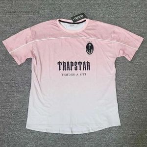 2024 Trapstar London Men's Streetwear T-shirt Fashion Hip Hop Pink Short Sleeve Overdimensionerad Jersey BH668