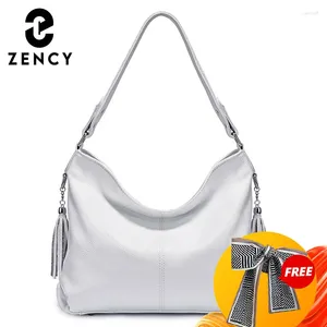 Sacchi da sera Zency Fashion 2024 Donne Soft White Spall Borse Big Tote Guida in pelle CrossSel Napper Shopper Travel