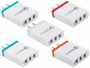 5V21A Hızlı Güç Adaptörü USB Kablolar 3USB Bağlantı Noktaları Uyarlanabilir Duvar Şarj Cihazı Akıllı Şarj Evrensel AB ABD Fiş Paketi Top Qual 8537422