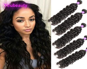 Brazilian Virgin Human Hair 5 Bundles Water Wave Five Pieceslot Wet And Wavy Hair Wefts Weaves 5 Bundles Hair Extensions Natural 8272026