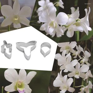 Pişirme Kalıplar Paslanmaz Çelik Şeker Dönüş Kalıp Phalaenopsis Aracı İngiliz Çiçek A312