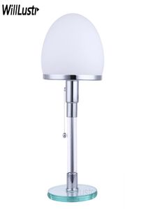 WG24 Bauhaus table lamp Wilhelm Wagenfeld design modern Bauhaus desk light glass stainless steel classic lighting bedroom study ho1347078