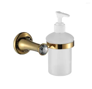 Sıvı Sabun Dispenser altın kaplama banyo aksesuarları küçük kristal dağıtıcılar