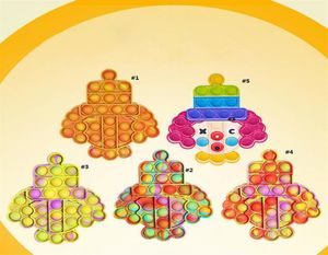 ピエロプッシュバブル感覚玩具ストレスリリーフデスクトップパズル絞り玩具お子様防止レインボーカラフルSA591593846