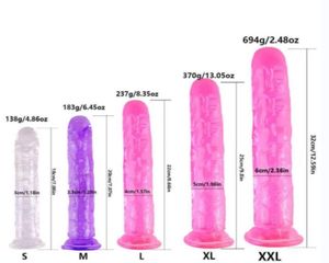 AdultShop Toys riesiger Dildo für Frauen erotische Soft Jelly Dildos weiblicher realistischer Penis Analstecker Starker Saugnapf -Becher GSPOT Orgasmus SHO9824338