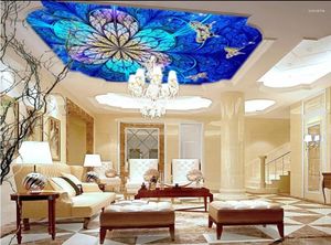 Tapeten Decken Wandmalereien Tapete Fantasy Schmetterling geschnitztes Gold Blumenkunstkorder klassisches europäisches Zenith Home Dekoration