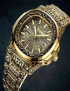 Fashion Quartz Watch Men Brand Onola Luxury Retro Golden Stainless Steel Gold S Relloj Hombre 2106095397032