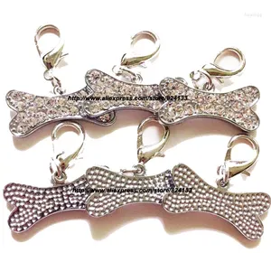 Abbigliamento per cani con scorte!Tag osso a forma di osso nome animale domestico di ID Rhinestone ID ciondolo