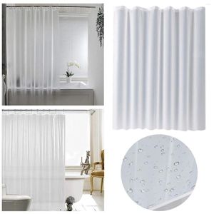 Shower Curtains Bathroom Curtain Half Circle Rod Pvc Transparent Rustproof Hooks Luxury Peva Plastic