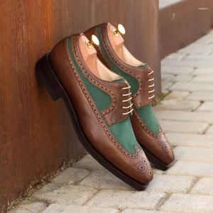 Scarpe eleganti personalizzati in pelle di brogue da uomo di grandi dimensioni derby le fu business office professionale px070