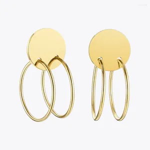 Dangle Earrings Enfashion Circle Line Gold color Earings Big Drop for Women long Earing Jewelry brinco eb171027