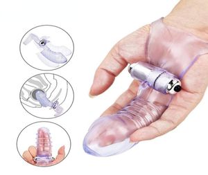 Massage Sex Toys Silicone Finger Sleeve Vibrator G Spot Massager vibrerande dildo Flirta Vagina Vuxna kvinnor Erotiska par SE1770216