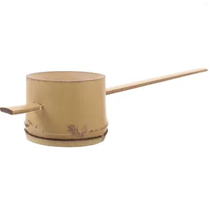 Skedar hushållens te -silhandgjorda bambufilter handhållna filterinfusör