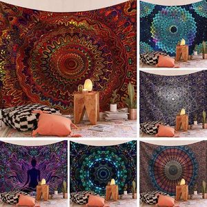 Tapissries Halloween Tapestry Horror Datura Flower Wall Hanging Decor Filt Art For Bedroom Living Room Dorm Party