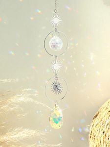 Garden Decorations 1pc Crystal Suncatchers For Window Hanging Sun Catcher With Chain Rainbow Maker Prisms Decor Home Party Gift