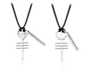 ネックレスファッション21 Twenty One Pilots Rock Band Skeleton Pendants Cord Bff Friends Necklace PunkMen Music Hip Hop Jewelr6108070