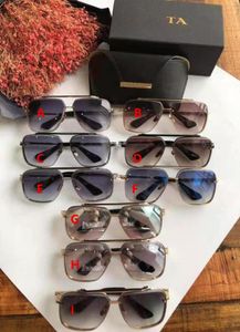 Solglasögon av högsta kvalitet mach sex för män Italien designer rektangel solglasögon metall ram 100 antiuv lins unisex stil sommar glasse5844017