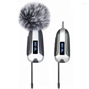 Microphones SLR Portable Microphone For Singing Radio Interview Video Bluetooth Wireless Lavalier Vlog Recording Usb Sound Card