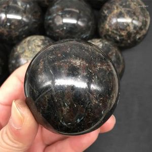 Dekorativa figurer Naturlig astrofyllit Crystal Sphere Quartz Crystals Ball Mineral Spiritual Healing Stones for Home Decoration