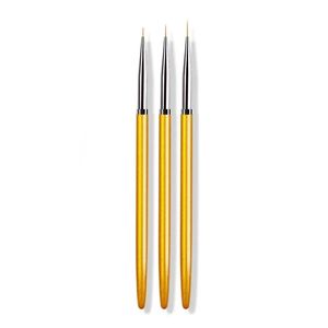 3pcs Nail Art Liner Set Nails Pize Pend Pencil Glain Gel Gel Lony Lys Lines Zrates Diy Design Tools Tools