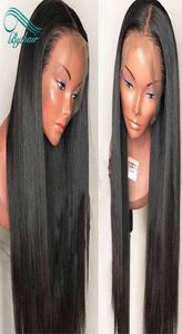 360 koronkowe przednie peruki ludzkie włosy Brazylijskie dziewicze włosy jedwabiste proste wstępnie rozwiązywane węzły ludzkie włosy 360 koronkowe peruki z dzieckiem 9460518