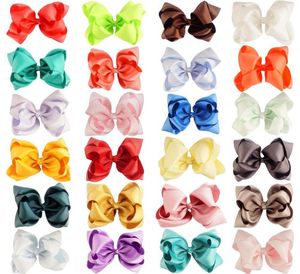 Curto de cabelo de pilha dupla de 5 polegadas com clipe para garotas Boutique Boutique Boutique Ribbon Ribbon para Girl8503472