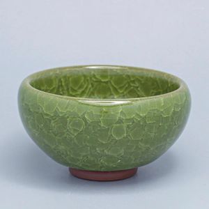 カップソーサーJianzhan TeaCup Master Cup Ice Crack Green Tea Ceramic Teapot Tianmu Glaze Kiln Changeセット