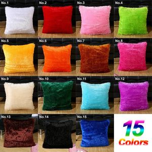 Kissen 6pcs Velvets Wurfabdeckungen flauschiger außen maser dekorativer Home Sofa Stuhl Kissenbezug