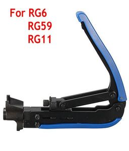 Högkvalitativ RG6 RG11 RG59 Coaxial Cable Crimper Compression Tool för F Connector CATV Satellite2664599