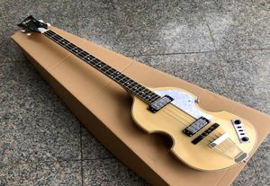 Acabamento de madeira natural Hofner BB2 Bass Guitar Violin Body Body Basse Top Quality HCT Bajo projetado na Alemanha All Pearlish Tuners PI9074551