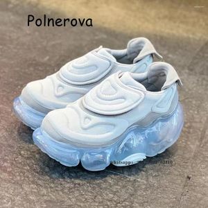 Scarpe eleganti pompe per mesh aria gancio altezza della base di bolle aumentando la slaccia delle donne estate elegante ventilato solido comodo