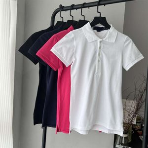 Ralp Laurens Polo Designers Women T-shirt RL de alta qualidade Polo de luxo Menina de moda camisetas clássicas de pônei clássico de pônei original Camiseta de colarinho casual de mangas curtas