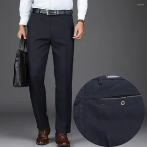 Men's Suits Black Business Pants Spring Autumn Fashion Casual Long Suit Shirt Pocket Groom Formal Trousers