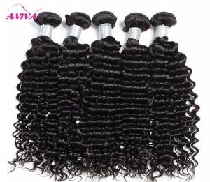 브라질 깊이의 곱슬 처녀 머리 짜기 3pcslot 자연 컬러 Jerry Curly 100 Human Hair Extensions 번들은 염색 될 수 있습니다 .2865729