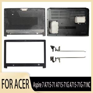 Ramar Nytt för Acer Aspire 7 A71571 A71571G A71572G N17C4 LAPTOP LCD Back Cover/Front Bezel Cover/Bottom Base Case/Hinges LR