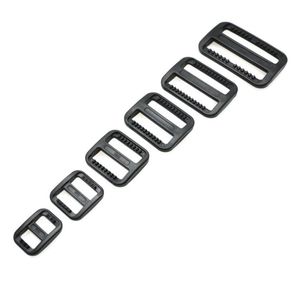 Cinghie da 100 pcslot slider tre glide regola fibbie in stile più ampio cinghia di zaino in stile più ampio nero3300496