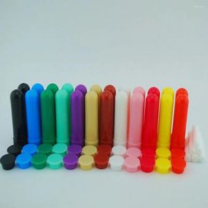 Storage Bottles 50pcs Nasal Inhalerubes 7 Colors Blank Inhaler Mixed Color Sticks With Wicks