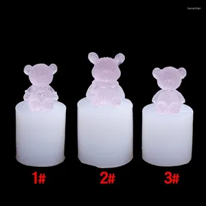 Baking Moulds Bear Shaped Dropper Plaster Candle Decoration With Silicone Mold A118