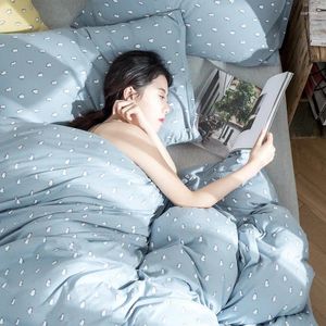 Yatak Setleri Yatak Odası Dört Parçalı Yatak Keten Seti Kış Kalın Sıcaklık Saf Pamuk Yorgan Kapak Moda Basit Aile El