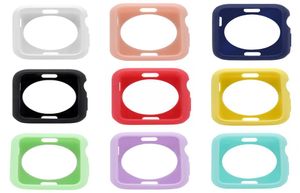 Candy Renk Akıllı Saat Koruma Silikon Kılıfı Apple Watch 1 2 3 4 5 Nesil İzleme TPU Kılıfı 38 42 40 44mm5902524