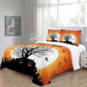 Sängkläder sätter duvet omslag i full storlek tröskel Happy Halloween Luxury Home Textil Cartoon Designer Custom Quality Soft Modern