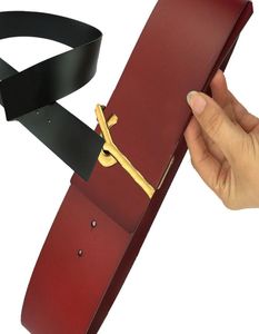 7V Belts For Womens Designer Fashion Women Belt Genuine Leather Black Red Color big buckle Designer Cowhide Luxury width 7cm 447446513257