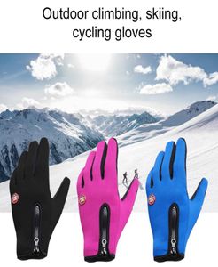 Touch SN Windproof Outdoor Sport Gloves Män kvinnor Vinterfleece termiska varma löphandskar Antislip Cyclin7679825