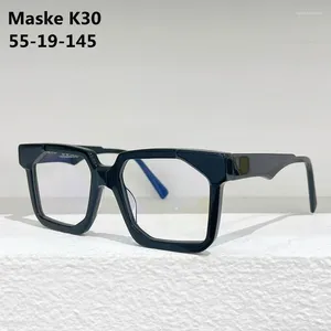 Solglasögon 2024 Maske K30 Hållbara fyrkantiga oregelbundna män Fashion Cool Original Classic Designer Acetate Solar Glasses With Case